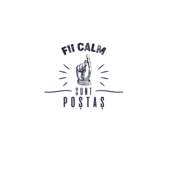 Fii calm, sunt poștaș model roz pe tricou