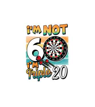 Darts Birthday 60 years old model alb pe tricou