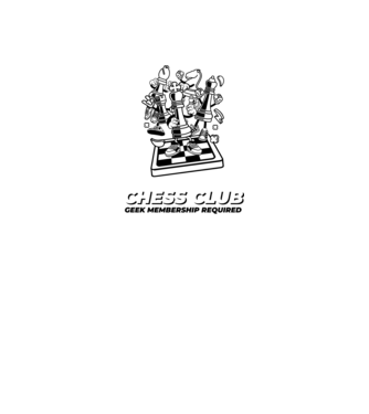 chess club model gri pe tricou