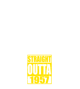 Straight Outta - 1957 model alb pe tricou