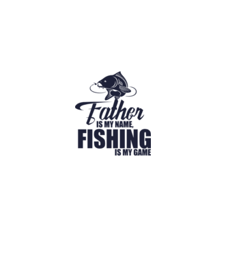 Father is my name, fishing is my game model alb pe tricou