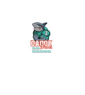 Daddy Shark do do do do model alb pe tricou