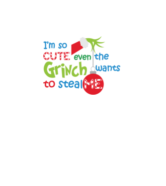 So cute Grinch model alb pe tricou