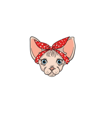 sphynx mom model negru pe tricou