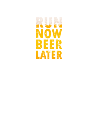 Run now beer later model negru pe tricou