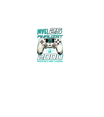 Nivel finalizat 25 2000 model negru pe tricou