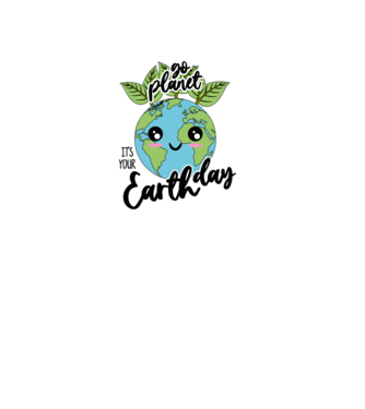 Go planet its your earth day model alb pe tricou