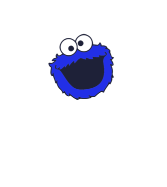 Cookie Monster Face model negru pe tricou