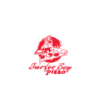 surfer boy pizza stranger things model gri pe tricou