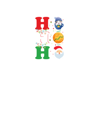 Ho-ho-ho christmas model negru pe tricou