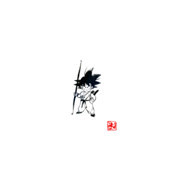 son goku art model negru pe tricou