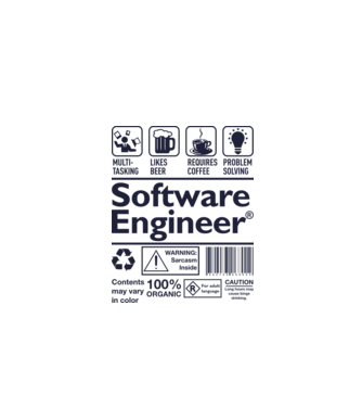 Software Engineer model gri pe tricou