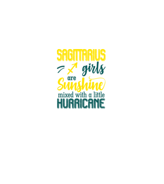 Sunshine with Hurricane SAGITTARIUS model negru pe tricou