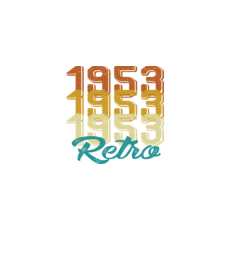 1953 Retro model alb pe tricou