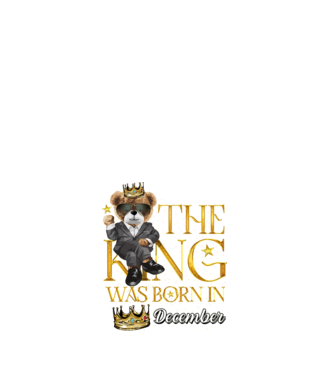 The king was born int DECEMBER model alb pe tricou