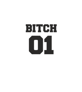 Bitch 01 model gri pe tricou
