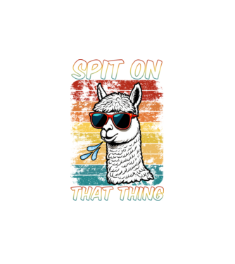Spit on that thing llama rainbow Hawk Tuah model alb pe tricou
