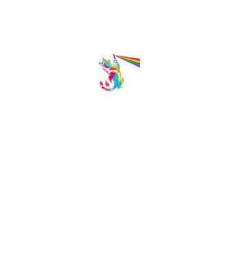 Pisica prismă model negru pe tricou