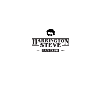 steve harrington fan club model alb pe tricou