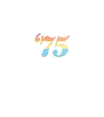 Retro Birthday 1975 model negru pe tricou