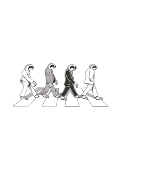 Beatles model negru pe tricou