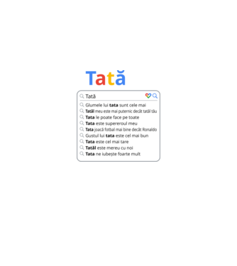 căutare Google Tată model negru pe tricou