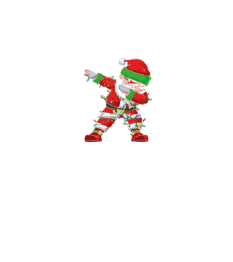 Dab Santa model negru pe tricou