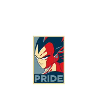 vegeta pride dragonball model negru pe tricou