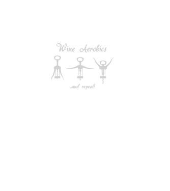Wine Aerobics model negru pe tricou