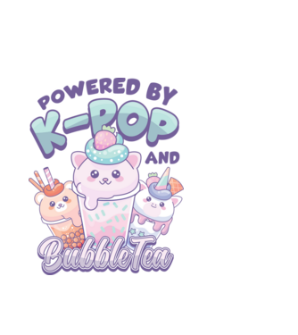 K-POP BUBBLE TEA model alb pe tricou