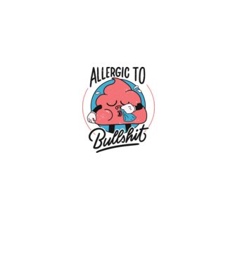 Allergic to bullshit antisocial model gri pe tricou