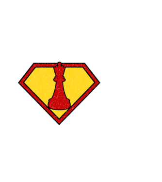 SuperChess regină model albastru închis pe tricou