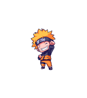 NARUTO model negru pe tricou