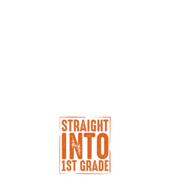 Straight into 1st grade model negru pe tricou