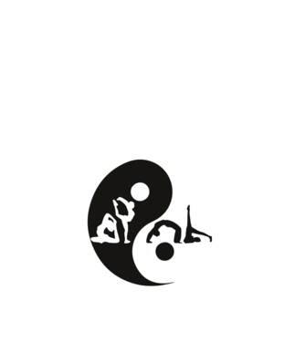 Yoga yin-yang model negru pe tricou