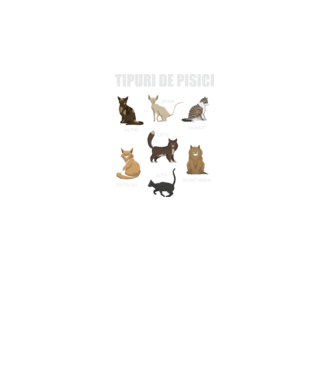 Tipuri de pisici model turcoaz pe tricou