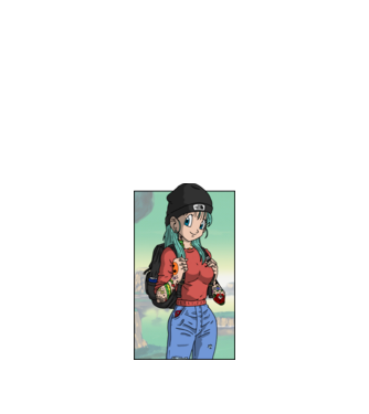 dragon ball bulma model roșu pe tricou