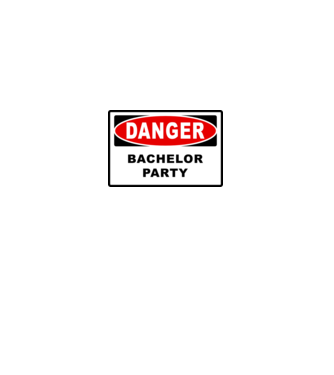 Bachelor DANGER model alb pe tricou
