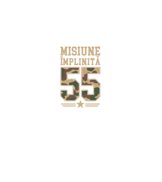 Misiune împlinită 55 model negru pe tricou