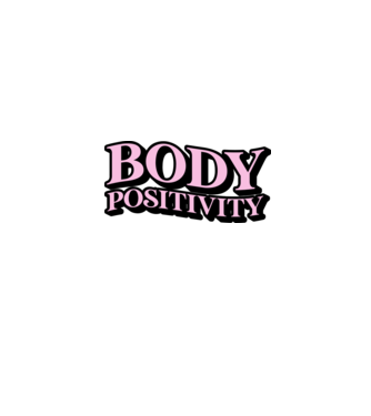 BodyPositivity model alb pe tricou
