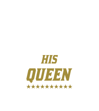 His Queen model negru pe tricou