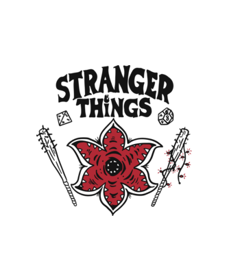 stranger things demogorgon head2 model alb pe tricou