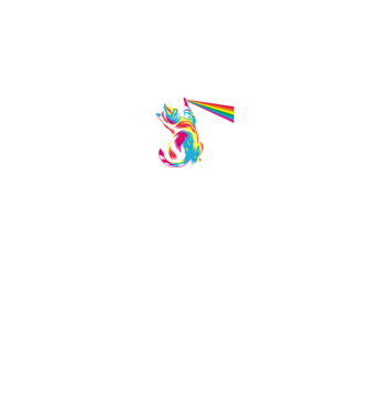 Pisica prismă model negru pe tricou