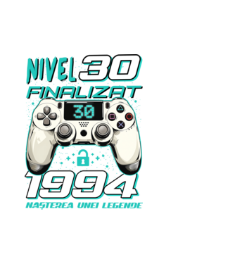 Nivel finalizat 30 1995 model alb pe tricou