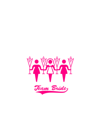 Team Bride model alb pe tricou