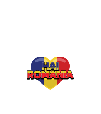 Romania heart model negru pe tricou