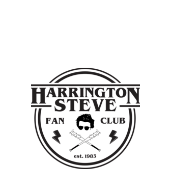 steve harrington fan club est 1983 model alb pe tricou