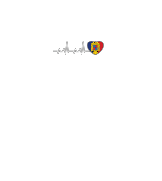 ROMANIA heartbeat model negru pe tricou