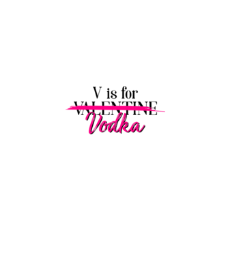 V for Vodka model alb pe tricou