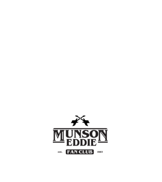 eddie munson fan club model negru pe tricou